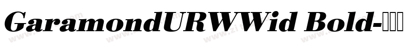 GaramondURWWid Bold字体转换